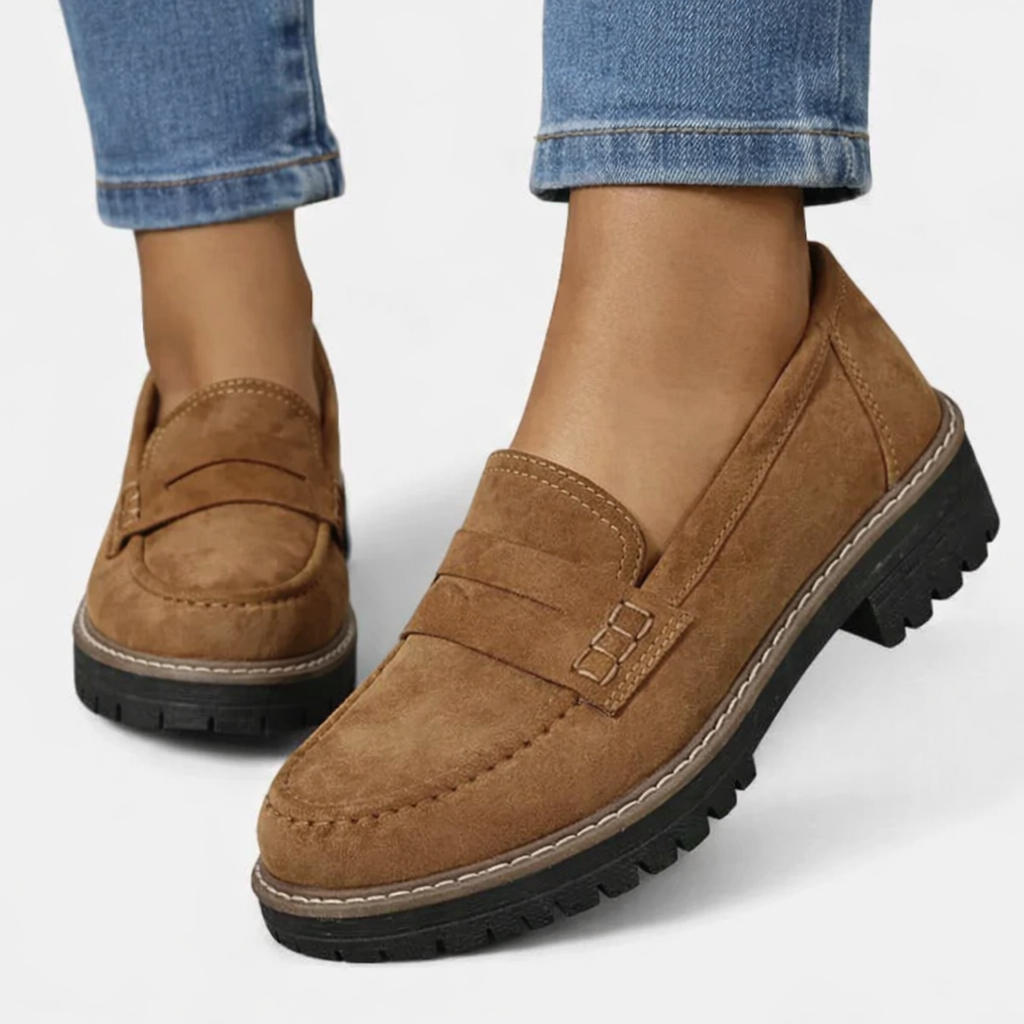 Linnea | Women's Slip-On Loafers | Low Block Heel, Cushioned | 6 Colours