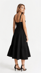 Vera | Women's Floral Midi Dress | Corset, Side Slit