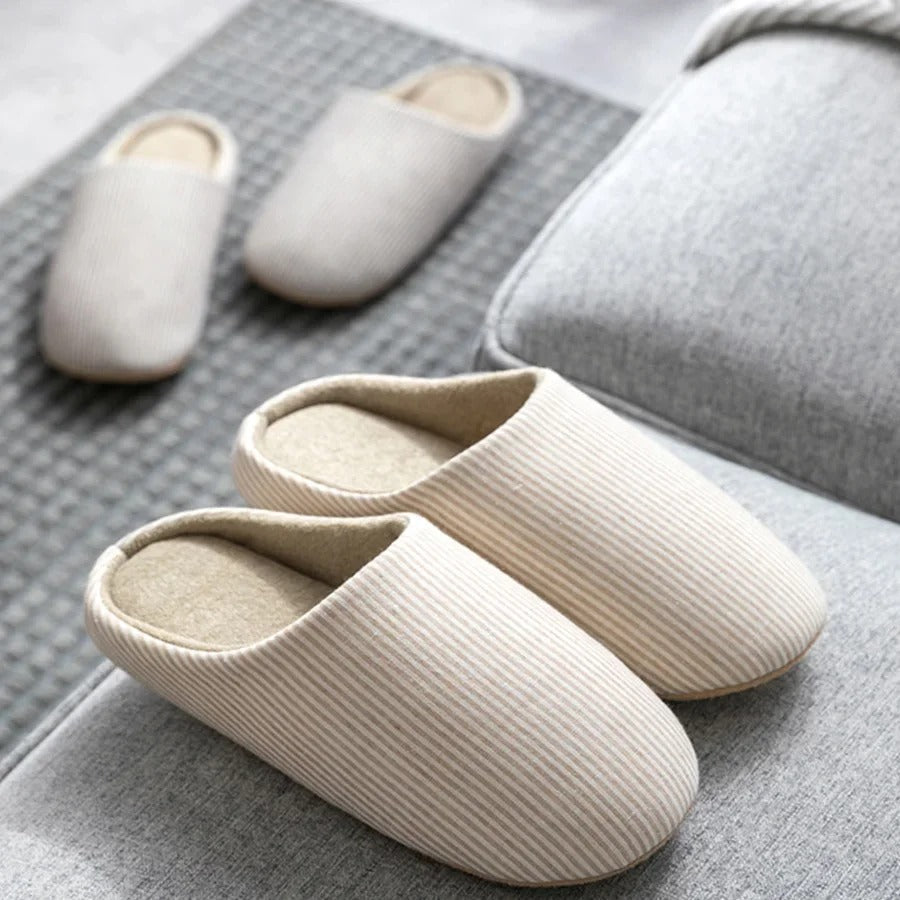 Women House Slippers Anti Slip Soft Cotton Warm Cozy Comfort