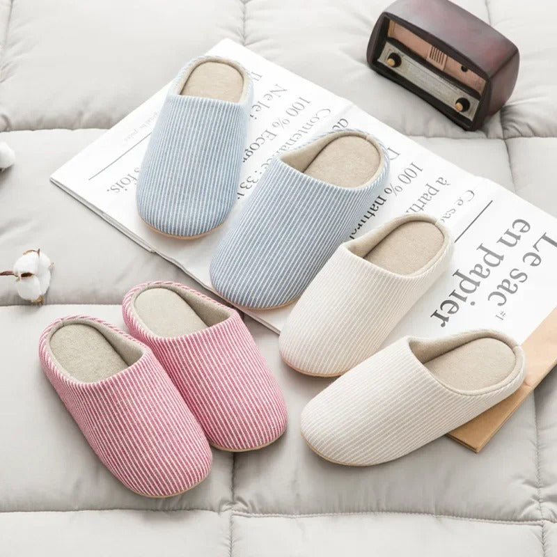 Women House Slippers Anti Slip Soft Cotton Warm Cozy Comfort