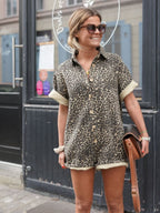 Cosima | Women's Jumpsuit | Leopard Print, Summer Romper | Loose Fit
