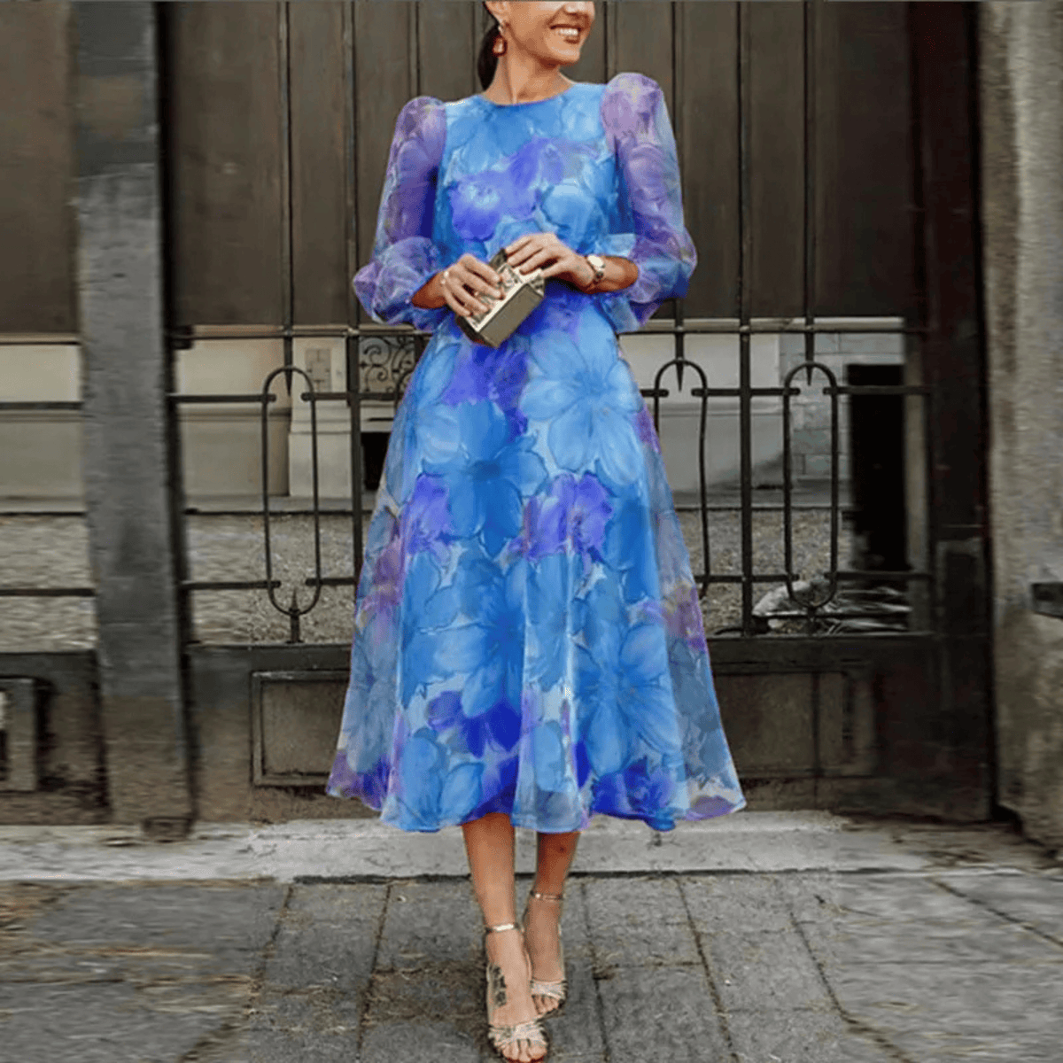 Floral Dress Women Midi Wedding Guest | Yara
