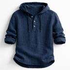 Orla | Men's Linen Shirt | Relaxed Fit, Drawstring Hood | Lightweight