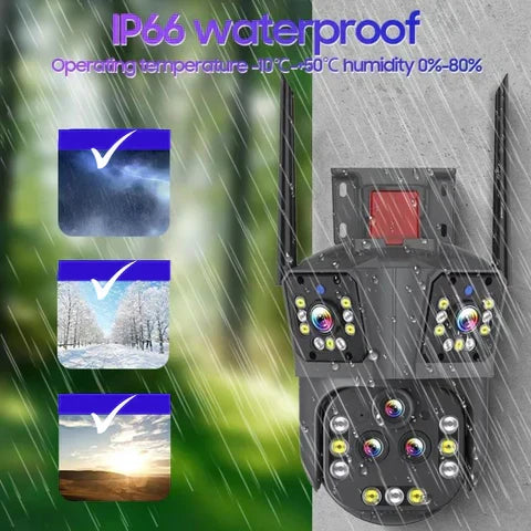WiFi Security Camera | 10K 20MP, 20x Optical Zoom, 5 Lenses | Della