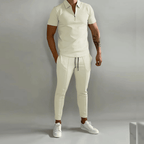 Men 2 Piece Zip Up Tracksuit Set relaxed fit coordinated top and trousers