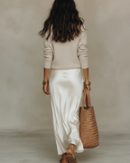 Romy | Midi Dress | Satin Finish, Includes Jumper | Women's Set