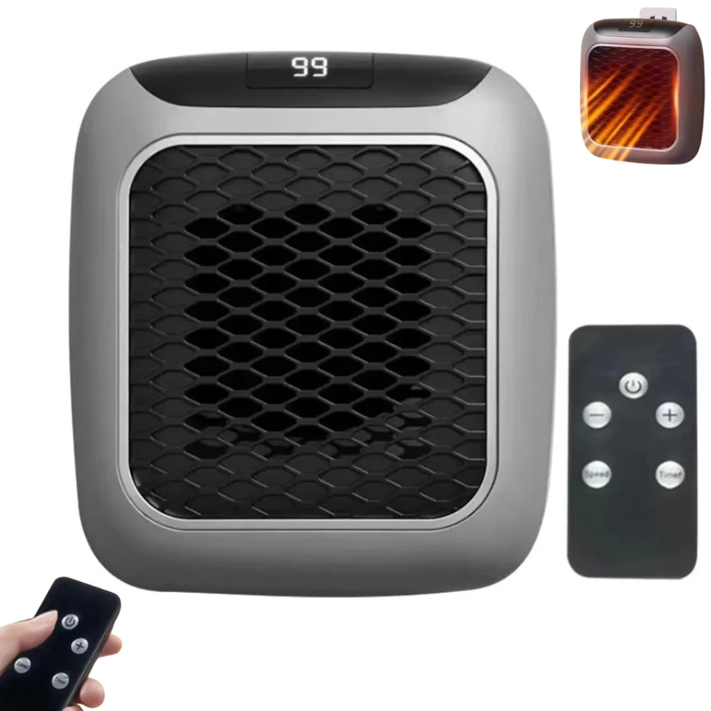 Vianne | Mini Electric Space Heater | 800W, Portable, Grey | Dual Heat