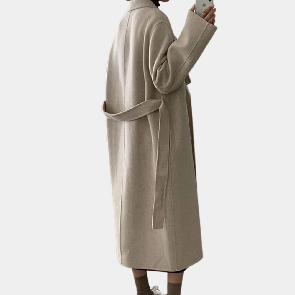 Esma | Women's Long Winter Coat | Double Breasted, Warm Lining | Oversize Fit