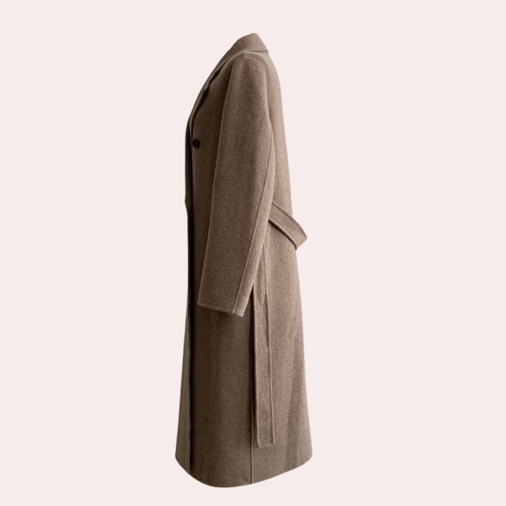 Esma | Women's Long Winter Coat | Double Breasted, Warm Lining | Oversize Fit