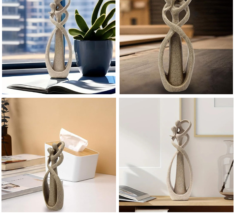 Vada | Abstract Sculpture | Eternal Embrace Figurine | Unique Gift