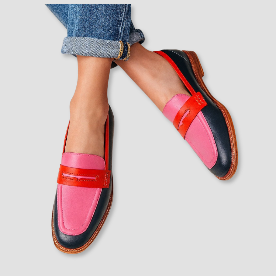 Zelda | Women's Moccasins | Flat Sole, Multicolour, Round Toe | Casual