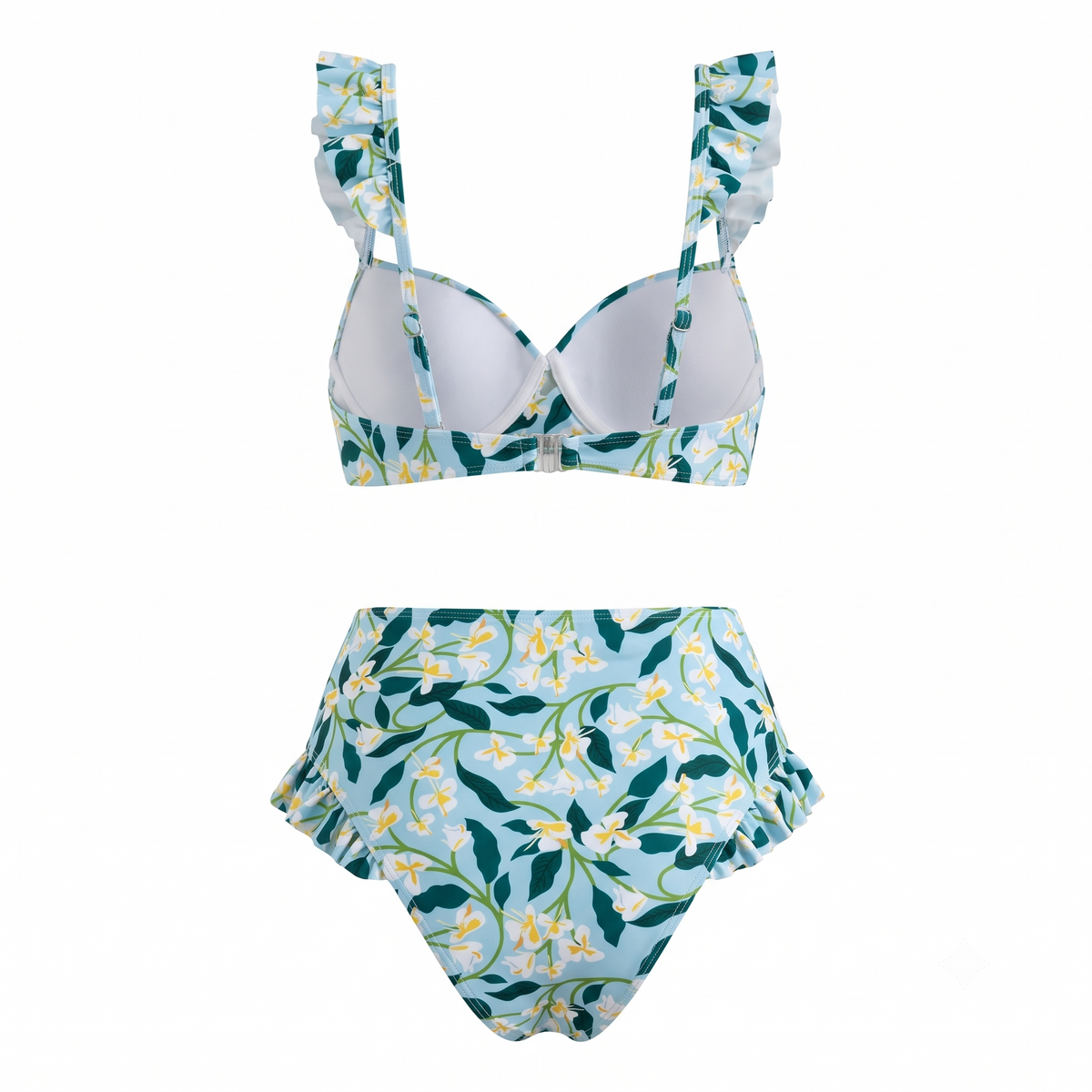 Women Bikini Sets Floral Ruffle 3 Piece with Wrap Skirt | Linnea