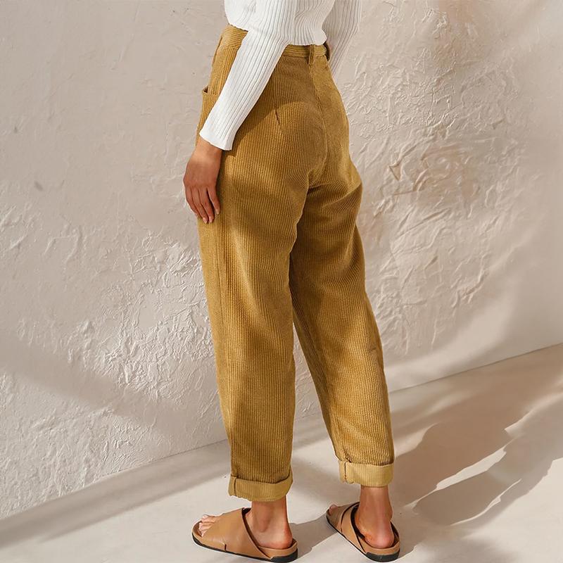 Greta | Women's Corduroy Pants | High Waist, Vintage Style | Flattering Fit