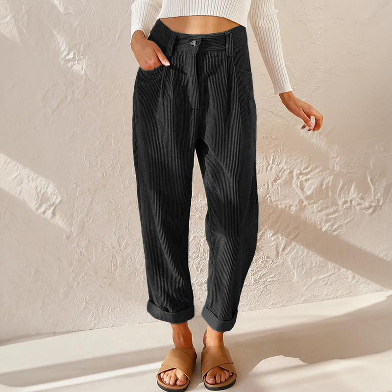 Greta | Women's Corduroy Pants | High Waist, Vintage Style | Flattering Fit