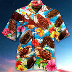 Birdie | Men's Polo Shirt | Ice Cream Print, Short Sleeve | Casual