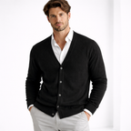 Delphine | Men's Knit Cardigan | V-Neck, Button-Front | Regular Fit