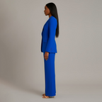 Women 2 Piece Suit Tailored Blazer Straight Leg Trousers
