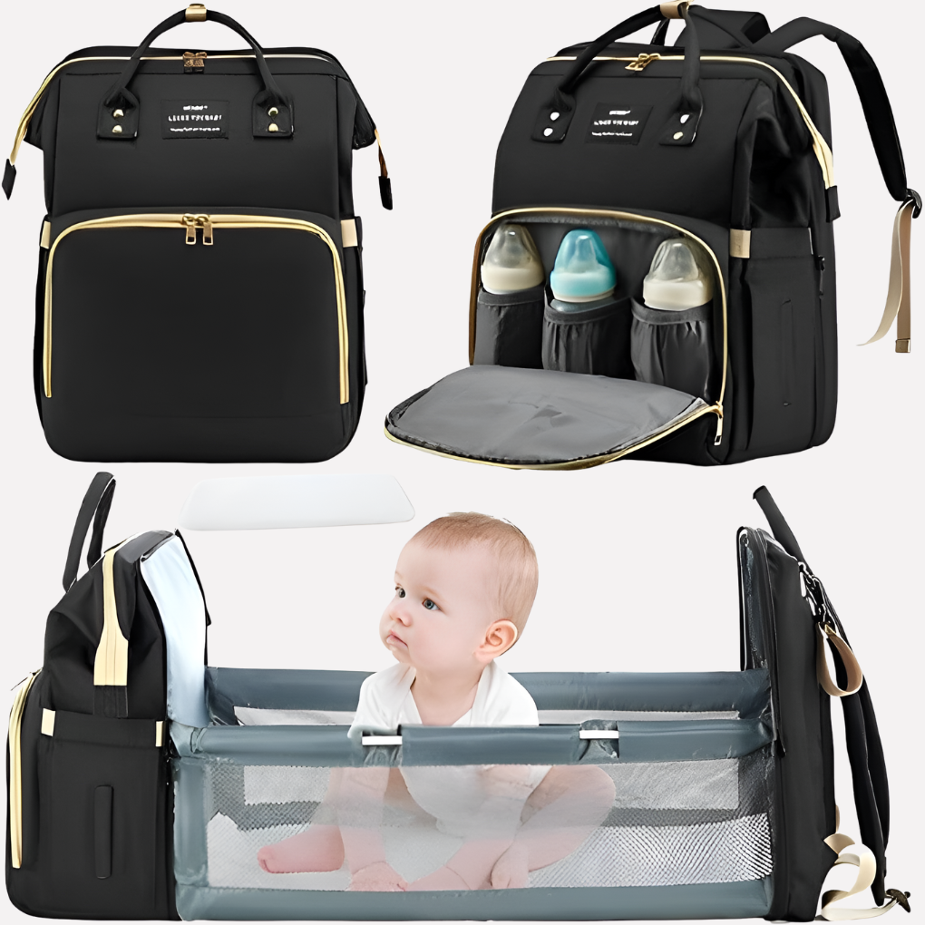 Diaper Bag All in One with Changing Pad and USB Port