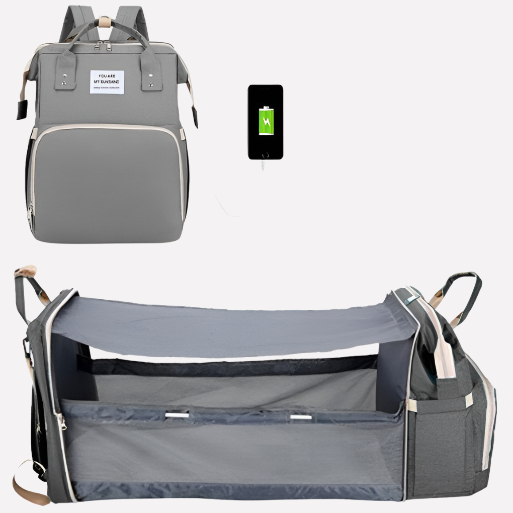 Diaper Bag All in One with Changing Pad and USB Port
