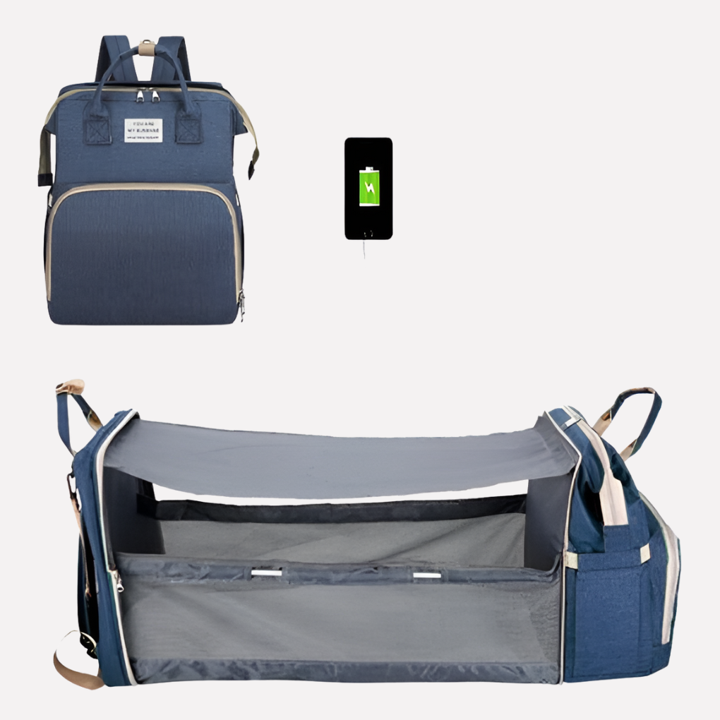 Diaper Bag All in One with Changing Pad and USB Port