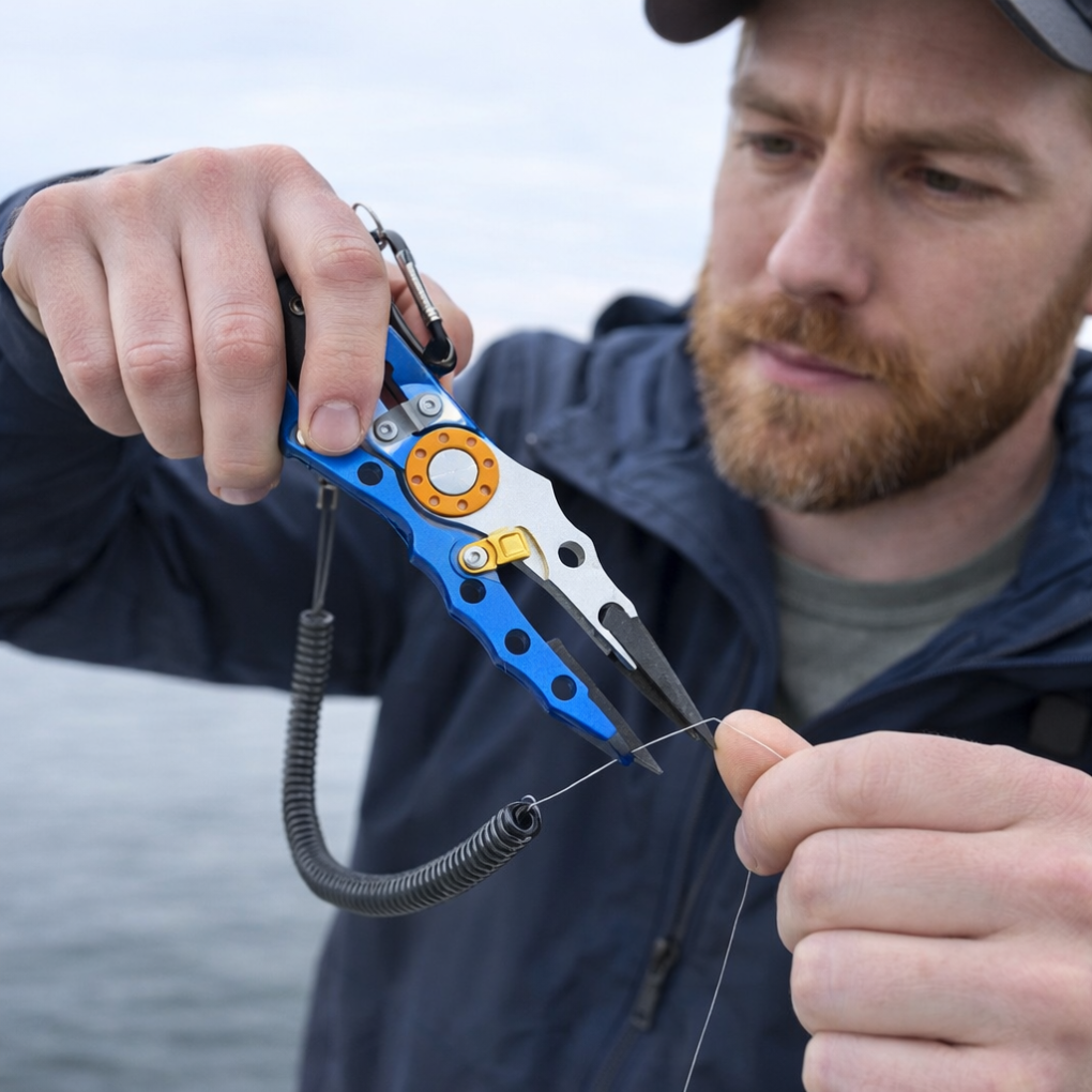 Yasmin | Aluminum Fishing Pliers with Braid Cutter and Split Ring Tip