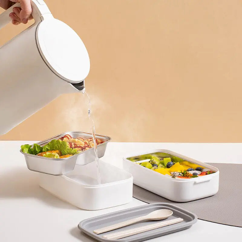 Ondina | Bento Lunch Box | 2-Layer Stainless Steel | Leakproof, Compact