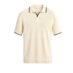 Men Polo Shirt Sleeveless Pure Cotton Contrast Trim Slim Fit