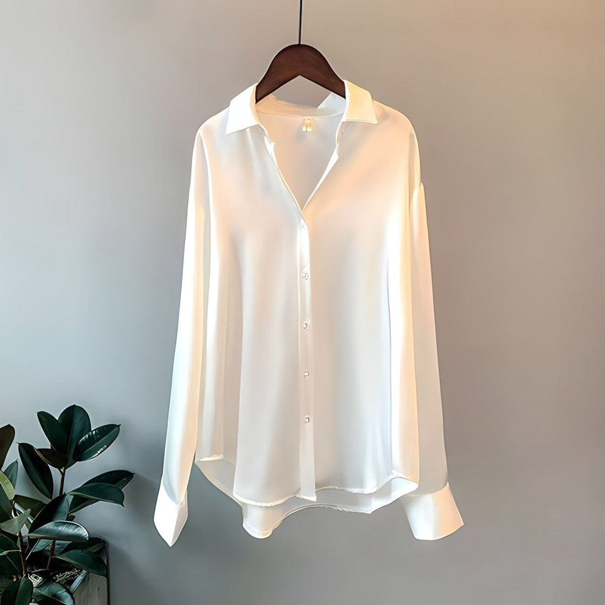 Clea | Women's Satin Blouse | Long Sleeve, Elegant