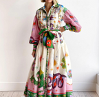 Birdie | Maxi Volume Dress | Women's Occasion Dress | Multicolor, Lightweight