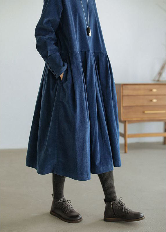 Velvet Dress Women Midi Length Soft French Velvet Fabric Winter
