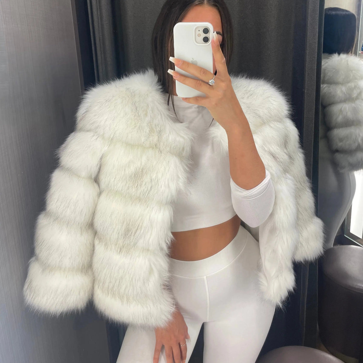 Della | Faux Fur Coat | Women's Glamour Jacket | Soft, Animal-Friendly