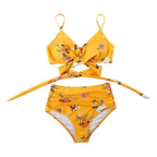 High Waist Bikini Set Womens Two Piece Swimwear Padded Cups