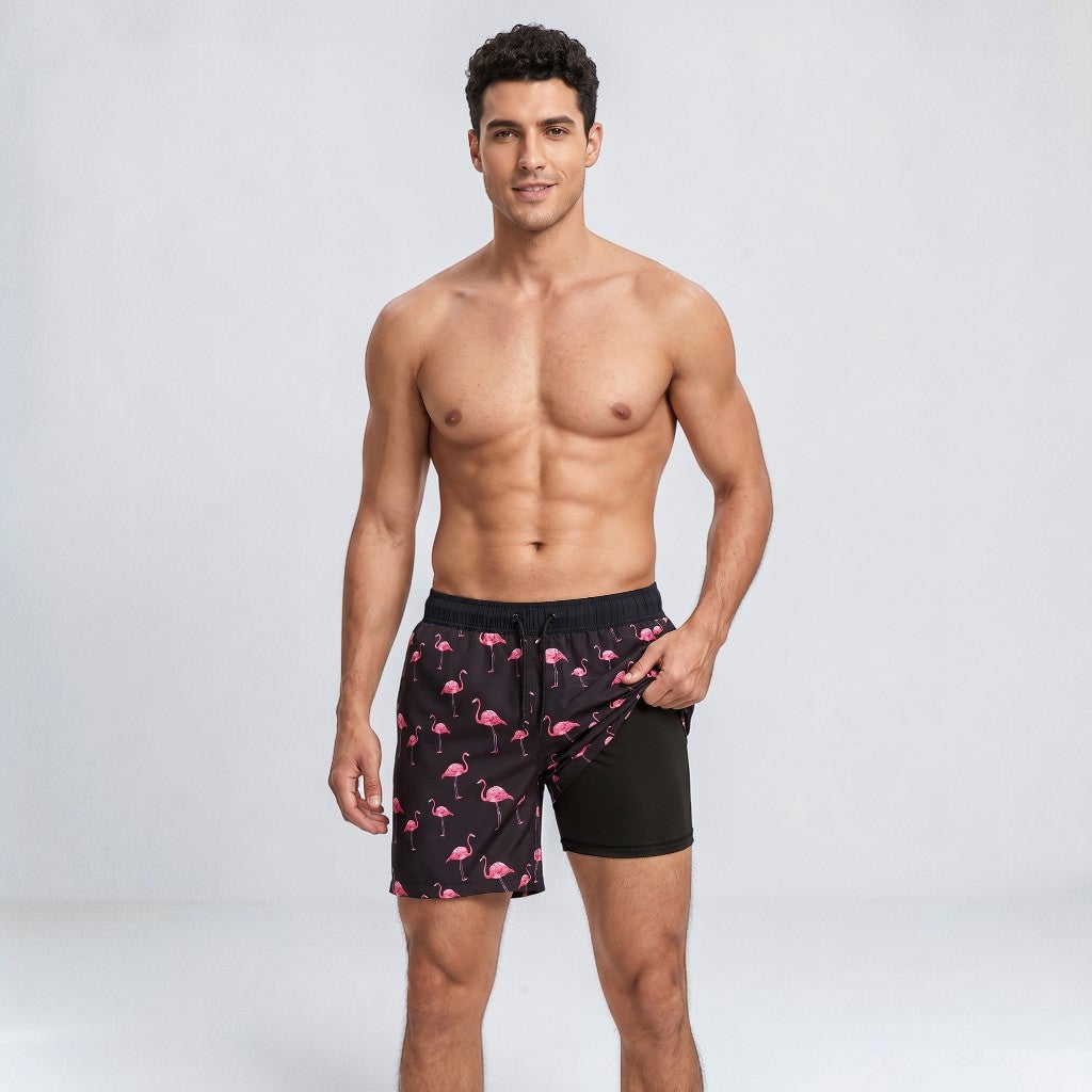 Mens Swim Shorts Compression Lined Quick Dry Lightweight Athletic Fit