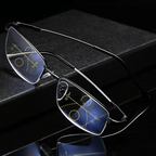 Galia | Multifocal Glasses | Reading, Driving & Distance | Anti-Reflective, Blue Light Filter
