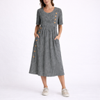 Vianne | Midi Dress | Striped, Relaxed Fit | Lightweight, Everyday