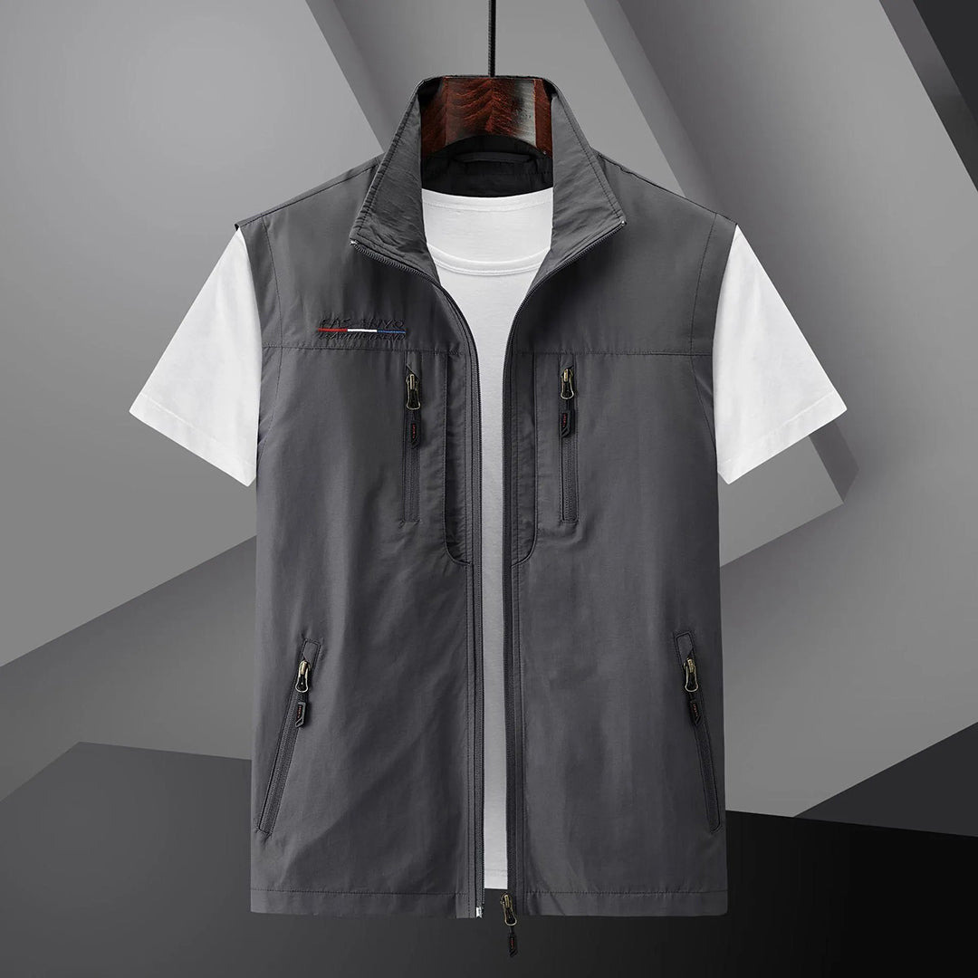 Xanthe | Men's Utility Vest | Multi-Pocket, Breathable | Summer Travel