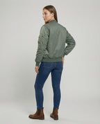 Faye | Women's Bomber Jacket | Hip Length, Ribbed Trim | Casual
