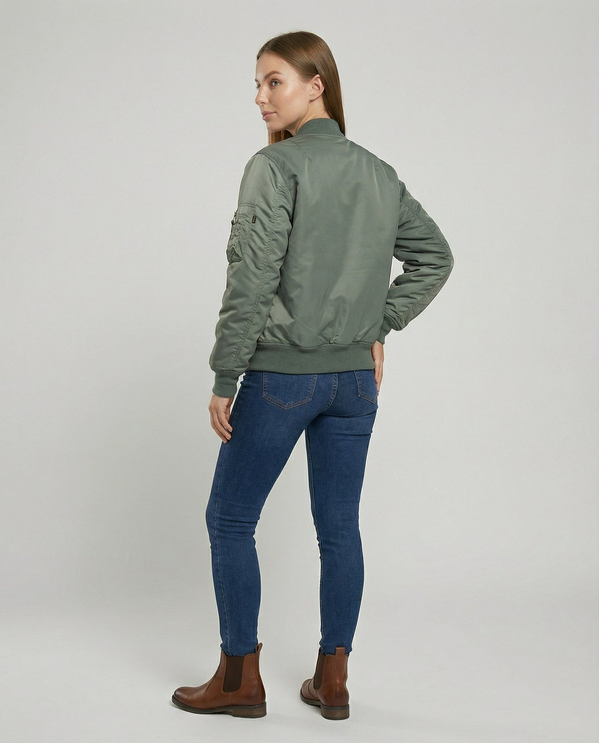Faye | Women's Bomber Jacket | Hip Length, Ribbed Trim | Casual