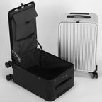 Leah | Aluminium Hard Shell Suitcase | 100% Aluminium, Spinner Wheels | Silver, Black