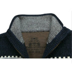 christmas jumper men | Fair Isle Full-Zip Cardigan Nordic Knit Sweater
