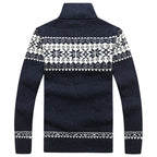 christmas jumper men | Fair Isle Full-Zip Cardigan Nordic Knit Sweater