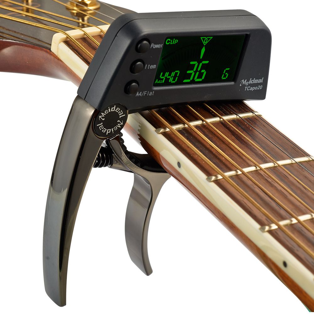Thea | Guitar Capo & Tuner | 2-in-1 Clip-On | Chromatic, LCD Display