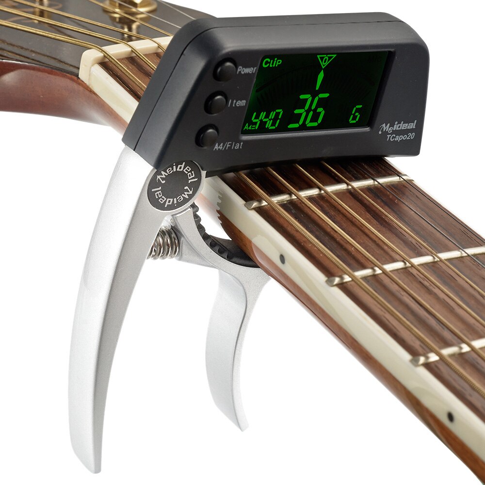 Thea | Guitar Capo & Tuner | 2-in-1 Clip-On | Chromatic, LCD Display