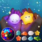 Faye | Bath Toys | Light-Up Sea Animals for Kids | Set of 4 with Net