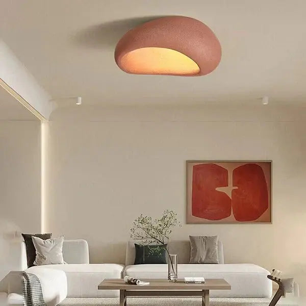 Ceramic Ceiling Light Wabi-Sabi Organic Minimalist
