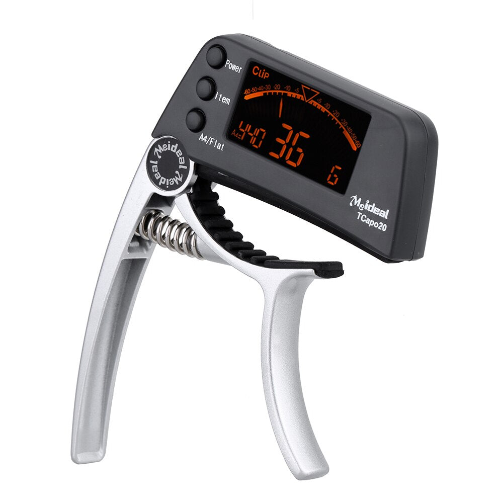 Thea | Guitar Capo & Tuner | 2-in-1 Clip-On | Chromatic, LCD Display