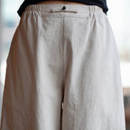 Wide Leg Linen Pants Relaxed Fit Belted Waist | Romilly