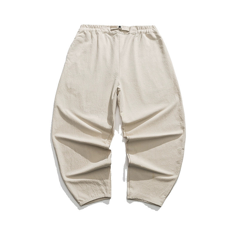 Wide Leg Linen Pants Relaxed Fit Belted Waist | Romilly