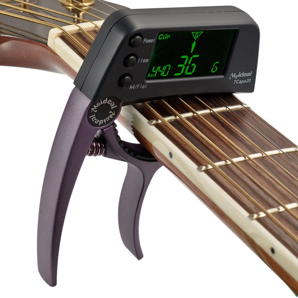 Thea | Guitar Capo & Tuner | 2-in-1 Clip-On | Chromatic, LCD Display