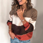 Una | Women's Striped Knit Sweater | Warm, Relaxed Fit